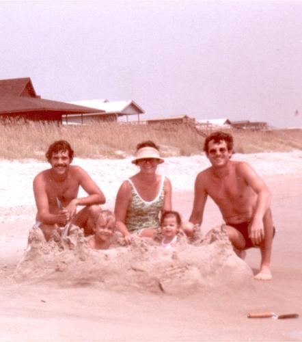 Mark, Mickey, Woody, Chris, Jennifer at Holden Beach